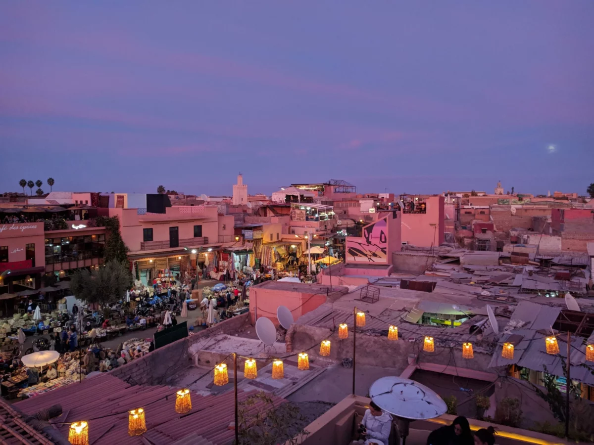 rooftop Nomad Marrakech design et sunset
